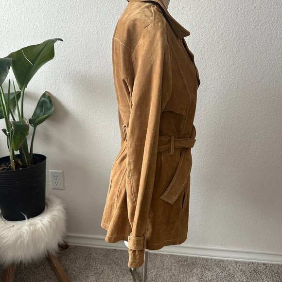 Wilsons Leather Tan Double-Breasted Jacket - Picture 2 of 5